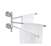 ISCBAFYX Toalleros, Toallero para Baño, Acabado Giratorio Toallero Perchero, Toallero, Colgador de Toallas Montado en la Pared Accesorios de Baño/Oro 4/a Necesario (Plata 3 a)