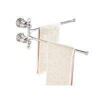 ISCBAFYX Toalleros, Toallero para Baño, Acabado Giratorio Toallero Perchero, Toallero, Colgador de Toallas Montado en la Pared Accesorios de Baño/Oro 4/a Necesario (Plata 2 a)
