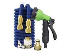ISCBAFYX Tubo de Manguera de jardín Conexión de Cobre expandible de Agua mágica para Pistola ampliamente Utilizada (Azul, 50 pies-15 m)