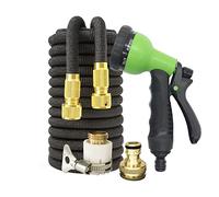 ISCBAFYX Tubo de Manguera de jardín Conexión de Cobre expandible de Agua mágica para Pistola ampliamente Utilizada(Negro,33FT-10M)