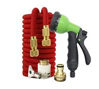 ISCBAFYX Tubo de Manguera de jardín Conexión de Cobre expandible de Agua mágica para Pistola ampliamente Utilizada(Red,17FT-5M)
