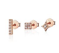 ISCBAFYX TXCLTS S925 Pendientes de Plata de Ley con circonita para Mujer, Bonitos Pendientes con Forma de Tortuga Dorada, Estrella, Luna, joyería de, Regalo de cumpleaños, Pendiente con Clip