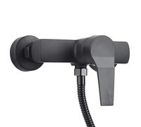 ISCBAFYX WallMounteJuego de Grifo de Ducha Negro Grifo Monomando Caliente y Mezclador para baño Accesorios de Ducha de Acero Inoxidable 304 y Elegante