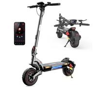 iScooter 10" Patinete Electrico Todo Terreno de Doble Motor, Homologado DGT, Autonomía 50-60KM， Cerradura Electrónica, 851WH Batería, Smart App, Carga 150 kg, 4 Modos de Velocidad, Bolsa