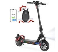 iScooter eléctrico de 10 pulgadas para adultos con cerraduras electrónicas, motor de 800, autonomía de 40-45 km, 6/10/15/25 km/h, patinete eléctrico con aplicación, plegable, carga 150 kg, bolsa