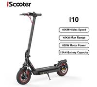 ISCooter i10 Scooter Eléctrico Plegable para Adultos E-Scooter 40 KM/H Patinete Eléctrico 650W Skateboards 36V 15Ah Kickboard iScooter i10