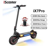 ISCooter iX7Pro Scooter Eléctrico Plegable para Adultos E-Scooter 60 KM/H Patinete Eléctrico 2000W Skateboards 48V 17.5Ah Kickboard iScooter iX7Pro