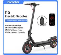 Scooters eléctricos I10, 650W, 15Ah, rango máximo de 45km, velocidad de 40 km/h