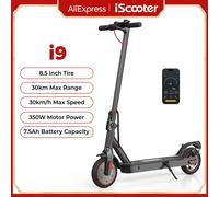IScooter-patinete eléctrico i9 para adultos, Scooter plegable con neumáticos de panal de 350 pulgadas, 8,5 W, 7,5 Ah, 30 km/h i9
