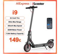 IScooter-patinete eléctrico i9 para adultos, Scooter plegable de 350W, 7,5 Ah, 30 km/h, neumático de panal de abeja de 8,5 pulgadas I9max