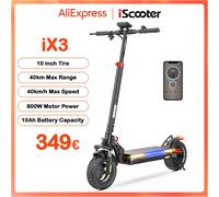 IScooter-patinete eléctrico iX3 para adultos, Scooter potente de 800W, con rango de 40KM, neumático todoterreno de 10 pulgadas, 10Ah, 40 KM/H