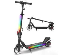 iScooter Patinete eléctrico para niños de 8 a 14 años, 250 W con Bluetooth y luz (7 Colores y 3 Modos), 3 Modos de conducción 8/13/19 km/h, 60 Minutos de Tiempo de conducción hasta 15 km, Plegable y