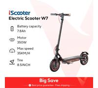 Patinete eléctrico W6 de 10 pulgadas, Motor de 500W, 36V, 7,8 Ah, rango de 25-30km, neumáticos Negro