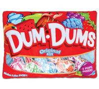 iscream Dum Dums Pops - Juego de almohadas de 17.5 x 13.75 pulgadas con mini almohadas de caramelo de piruleta