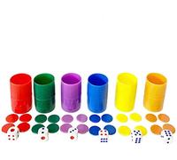 ISDI Caja Accesorios Parchís 6 Jugadores, Multicolor