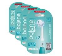 ISDIN Balene by Bexident® Duotech Recambio Cabezal Dureza Media (2 unidades) | Limpia la Cara Interna y Externa de los Dientes a la Vez (Paquete de 4)