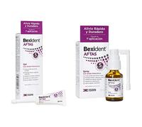 Isdin Bexident Aftas Gel con Ácido Hialurónico, Aftas Llagas Bucales, Alivio Rápido y Duradero desde la primera aplicacion 1 x 8ml & Isdin Aftas Spray con Ácido Hialurónico