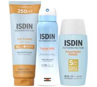 Isdin Fusion Water Magic SPF50 50 ml + Gel Crema SPF50 250 ml + Bruma Facial SPF50 100 ml