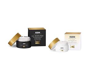 ISDIN Isdinceutics PACK A.G.E. Reverse - Crema Facial Antiedad facial de Triple Acción de Día + Crema Facial Reparadora de Noche con Melatonina Anti Aging, 50+50, 100ml