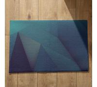 Isdreem Alfombra Antideslizante Lavable Felpudo Entrada Edificio Arte Geométrico Alfombra Interior Casa Felpudos Personalizados Grandes, 45x75cm