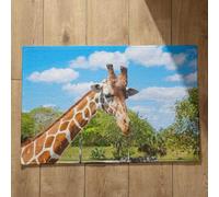 Isdreem Alfombra Antideslizante para Interior De Ducha Felpudo Entrada Casa Good Vibes Jirafa Alfombra Interior Y Exterior Alfombrilla Antideslizante Baã Era, 50x80cm