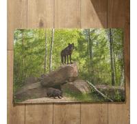 Isdreem Alfombra Antideslizante Suelo Cocina Felpudo Terraza Exterior Lavable Lobo Alfombra Habitacion Felpudo Entrada Casa One Piece, 50x80cm