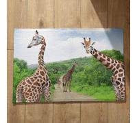 Isdreem Alfombra Antideslizante Suelo Dormitorio Felpudos De Cocina Jirafa Alfombra Pasillo Felpudo Entrada Edificio Alfombrillas Decorativas Antideslizantes, 45x75cm