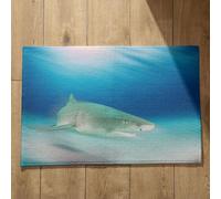 Isdreem Alfombra Cocina Lavable Pequeña Felpudo Entrada Casa One Piece Tiburón Alfombra Puerta Entrada Felpudo Entrada Casa Alfombrillas Decorativas Antideslizantes, 50x80cm