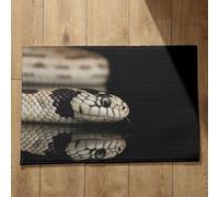 Isdreem Alfombra Entrada Casa Exterior Felpudos Exteriores Grandes Serpiente Alfombra Salon Grande Felpudo Entrada Casa Good Vibes, 45x75cm