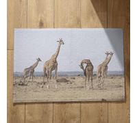 Isdreem Alfombra Escalera Interior Felpudo Entrada Edificio Jirafa Alfombra Interior para Ducha Felpudo Entrada Portal Alfombrillas Decorativas Antideslizantes, 45x75cm