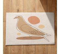 Isdreem Alfombra Lavable Felpudo One Piece Pájaro Estilo Morandi Zapatos Natural Felpudos Personalizados Grandes Diseño Personalizable, 45x75Cm