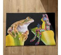 Isdreem Alfombra Tienda De Campaña Felpudos Personalizados Rana Alfombra De Puerta Exterior Felpudo Entrada Casa One Piece Alfombrillas Decorativas Antideslizantes, 50x80cm