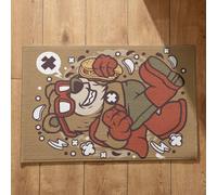 Isdreem Alfombras Antideslizantes Ducha Felpudo Entrada Divertido Dibujo Animado Garabato Interior Felpudos Casa Felpa Original Diseño Personalizable, 50x80Cm