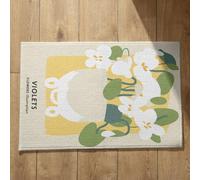 Isdreem Alfombras De Habitacion Anime One Piece Felpudo Gracioso Flores Artísticas Dibujadas Mano Antideslizante Suelo Baño Entrada Divertido Secado Rápido, 50x80Cm