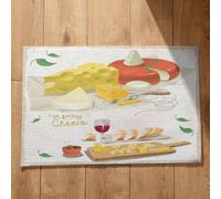 Isdreem Alfombras De Habitacion Anime One Piece Felpudo para Entrada Comida Estilo Morandi Pasillo Casa Exterior Grande Secado Rápido, 45x75Cm