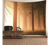 Isdreem Tapicería Colgante Tapiz Pequeño Pared Bosque de Jungla Luz Del Sol Tapizo Alfombra Escritorio Niña Amarillo Decoraciones Artísticas Tela Para Colgar En 350x250cm