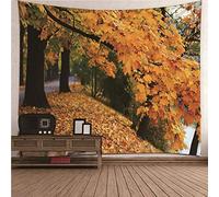 Isdreem Tapiz Cabecero Pared Colores Arces Universo Para Piscinas Rectangular Amarillo Decoraciones Artísticas de Tela Colgar En 100x70cm