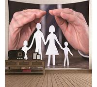 Isdreem Tapiz Fotografia Pared Decoracion Grande Patrón Familia Papel Yoga Pequeño Barata Blanco Decoraciones Artísticas Tela Para Colgar En 150x130cm