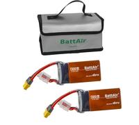 ISDT Batería Smart Lipo de 14,8 V, 4S, 1300 mAh, 80 C, BattAir Rc, batería de coche con conector XT-60, con bolsa de Lipo para avión RC, helicóptero, barco, 1:10, manejable por teléfono móvil (2
