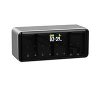 ISDT MASS2 - Estación de energía de escritorio de 8 puertos de 200 W, 6 C + 2 A, control de aplicación, asignación de energía inteligente, pantalla de pantalla, refrigeración activa