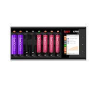 ISDT N8 - Cargador de Pilas para 8 Pilas AA y AAA de NI-MH, NI-CD, Iones de Litio, Litio-ferrofosfato, Eneloop, Panasonic, Varta, Ansmann con función de análisis de Descarga