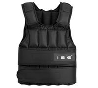 ISE Chaleco Lastrado Crossfit, Tejidos de Oxford, Chaleco Running, Chaleco Lastre con Pesas Ajustable, Weighted Vest con pesas 15KG, Chaleco Peso Entrenamiento negro, Chaleco Con Peso Para Entrenar