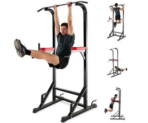ISE Maquina Dominadas, Estación de Musculación, Torre de Gimnasio Entrenamiento Multifuncional, Multiestación con Barra de Dominadas Fitness, Power Tower de Pull-up, Ejercicio Fuerza Gimnasia