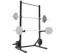 ISE Rack Musculación, Jaula Musculacion, estructura de acero estable, Rack Sentadillas ajustable para entrenamiento de fuerza de 23 posiciones, Power Rack con maquina dominadas en casa