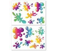 iSecur Adhesivo para coche colores del arco iris I juego de adhesivos impresión digital con protección UV laminado para bicicleta coche camión moto ciclomotor hippie diseño I kfz756