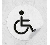 iSecur adhesivo toilette WC silla de ruedas | Ø 9 cm mate transparente claro | película autoadhesiva | hin654