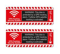 iSecur Juego de 2 Bicicleta de Alarma de Pegatinas Sistema de Alarma Tracking GPS I Desde 285 I 8 x 3 cm I Netbote24 - Pegatinas de Advertencia para Bicicleta Mountain Bike E-Bike Pedelec