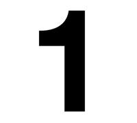 iSecur Número adhesivo nº 1 en negro I altura 10 cm I número de casa autoadhesivo, número adhesivo para exterior, buzón, puerta I resistente a la intemperie I kfz6731