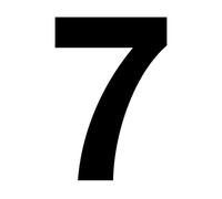 iSecur Pegatina de número Nº 7 en negro I Altura 10 cm I número de casa autoadhesivo, cifra para pegar en exteriores, buzón, puerta I resistente a la intemperie I kfz6737
