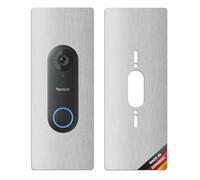iSecur Placa para timbre de puerta de vídeo Reolink de acero inoxidable I Video Doorbell I 100 x 260 mm I Placa de estación de puerta para timbre I az223